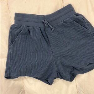 Teen / Junior Lounge Blue Ribbed Shorts